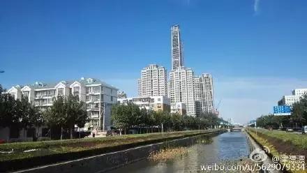 今天的蓝天已经被天津人玩坏,据说这都是它闹的