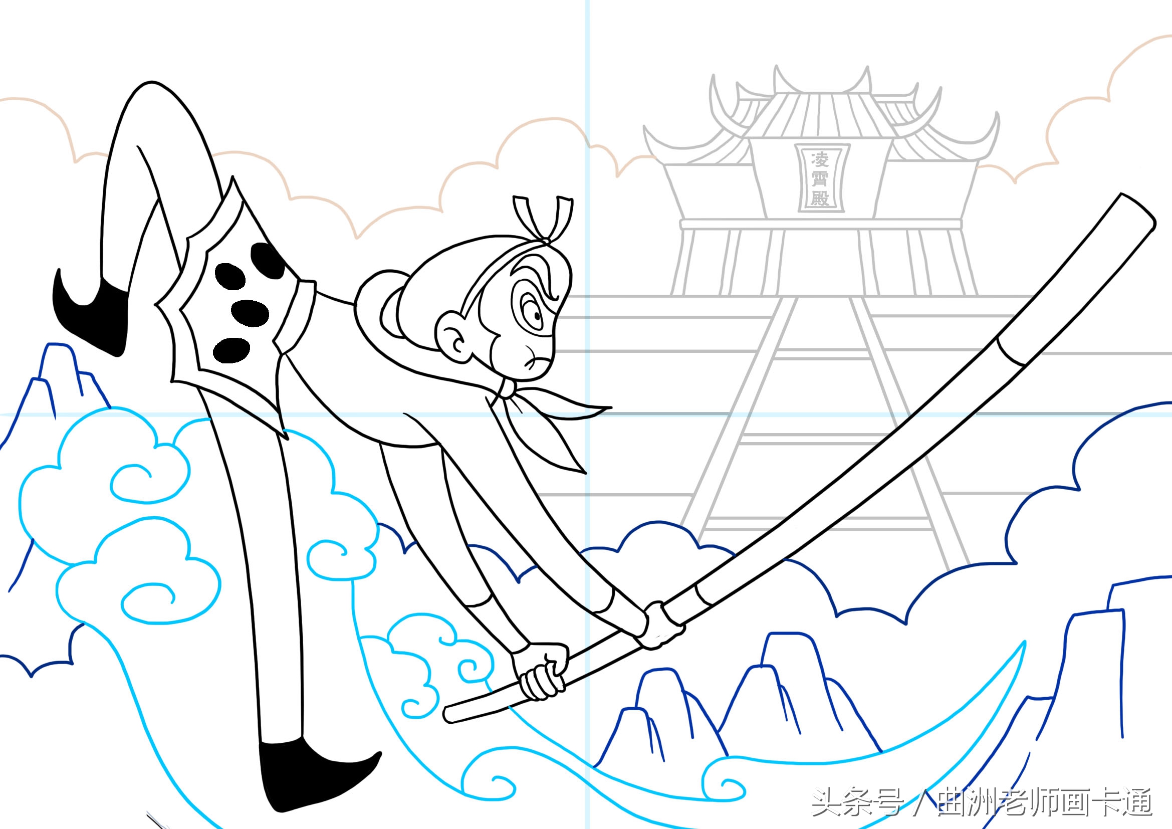 幼儿园西游记角色孙悟空怎样画,西游记简图幼儿画孙悟空