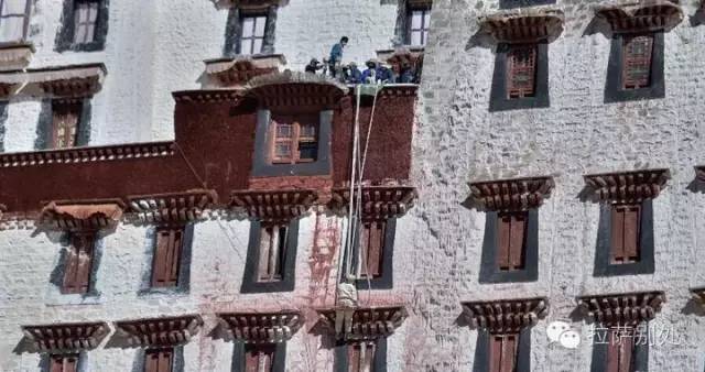 布达拉宫粉墙时间,布达拉宫一年一度的刷墙日