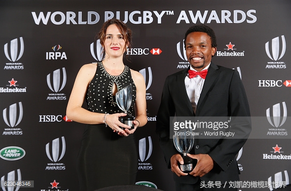 贝登.巴莱特与萨拉.亨特获得2016年世界橄榄球男女个人大奖
