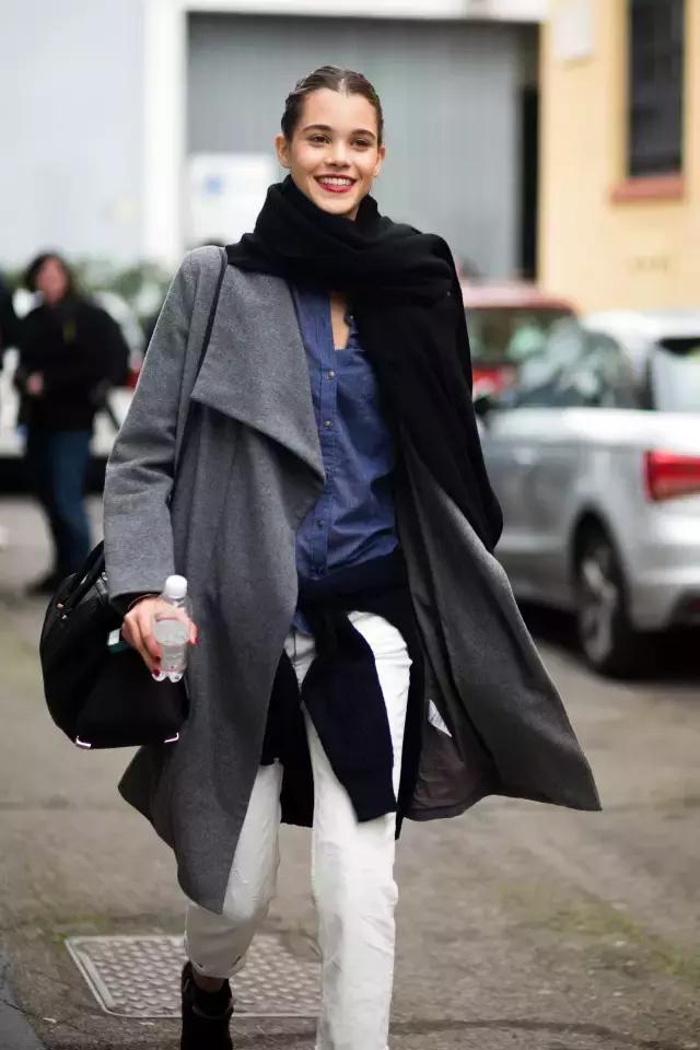 杨幂同款蓝色围巾,杨幂最新同款围巾