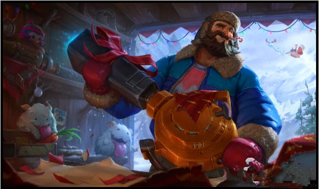 lol手游发条冰雪节皮肤特效,英雄联盟手游冰雪节发条皮肤特效