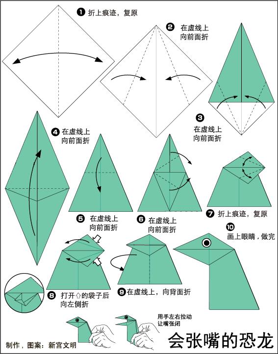 各种恐龙折纸大全，每个孩子都喜欢的恐龙