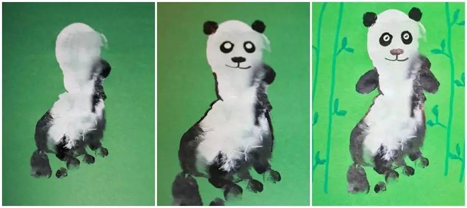 幼儿动物涂鸦画,儿童手工贴纸画动物