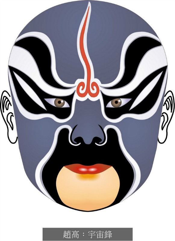 国粹脸谱重组画,国粹创意经典脸谱