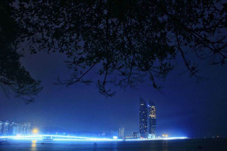 云上厦门看厦门夜景,海上看厦门