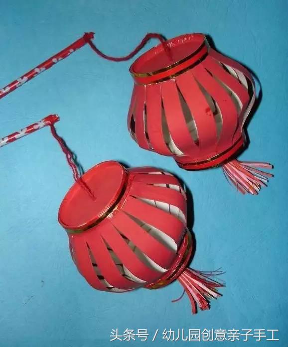 幼儿园元旦手工纸箱灯笼制作,幼儿园元旦手工主题关于灯笼制作
