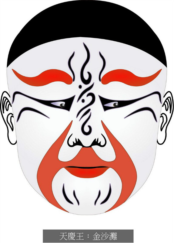 国粹脸谱重组画,国粹创意经典脸谱