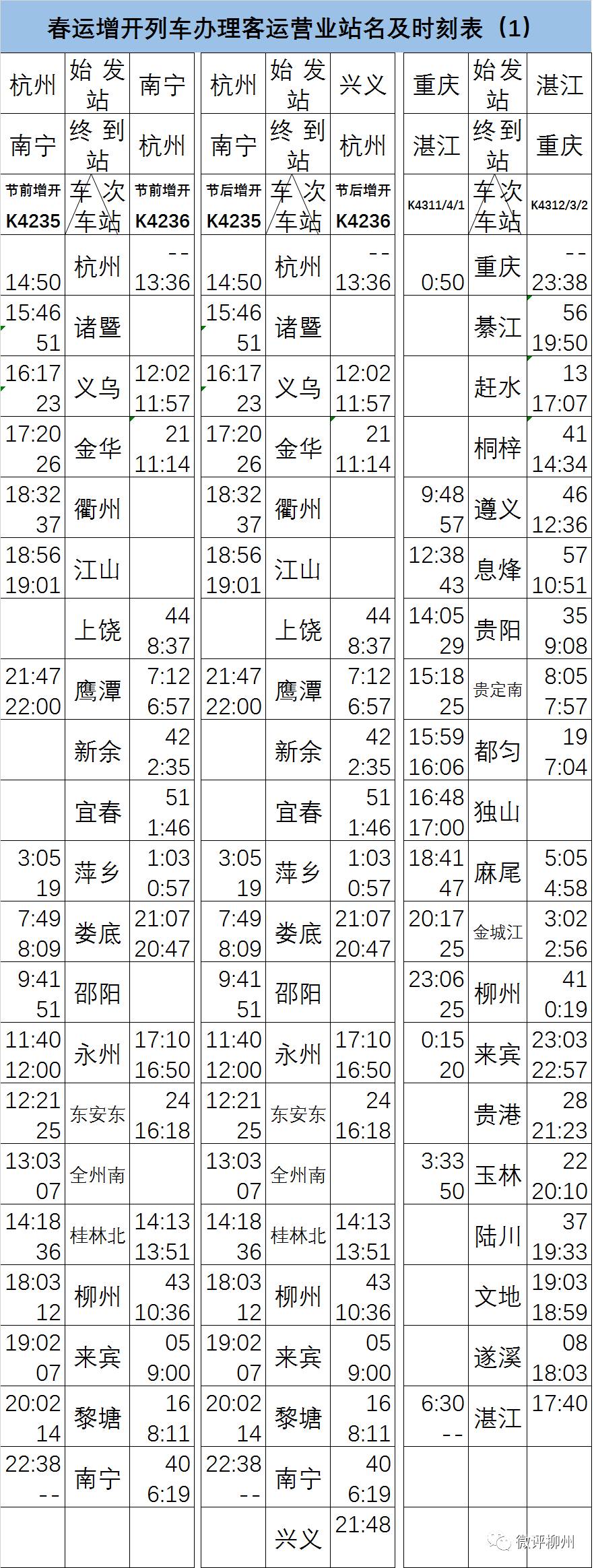 五一增开柳州列车在哪查询,柳州站增开列车