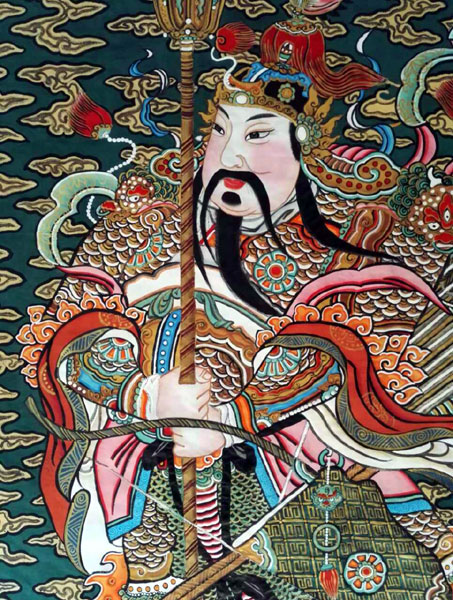 天津门神年画,年画门神一对图片