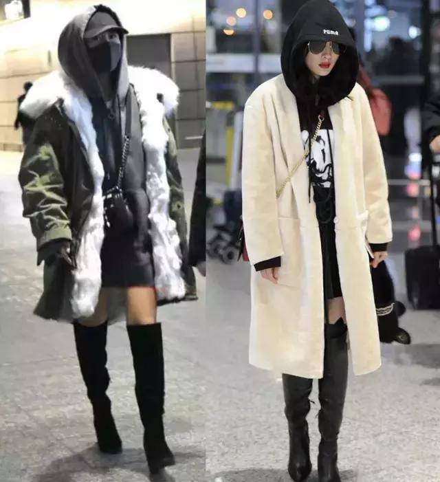 杨紫街拍和杨幂撞衫,街拍女王杨幂最新机场造型