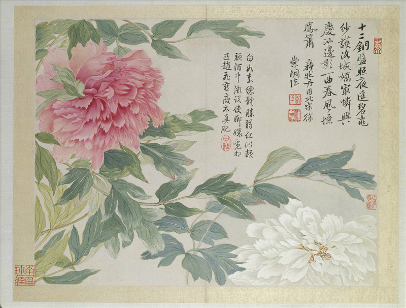 清恽寿平山水花鸟图册,恽寿平没骨花鸟画全集