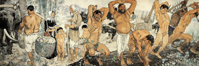 徐悲鸿的八匹奔跑的马画作品欣赏,徐悲鸿画喜鹊作品欣赏大全