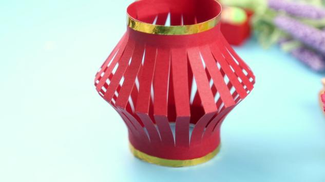 用小彩纸做灯笼最简单的方法新手,用15厘米的纸做灯笼教程