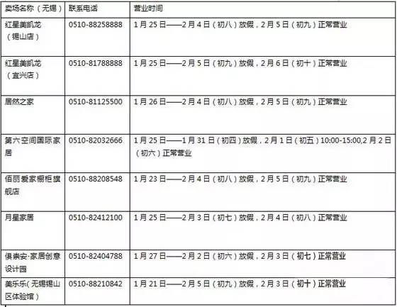 门店春节放假时间表,2017年春节放假安排时间表
