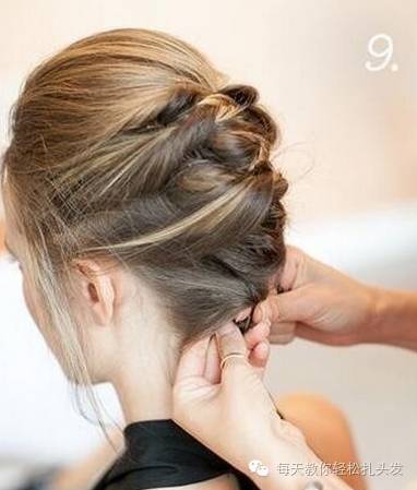 中短发新娘盘发视频,韩式盘发新娘短发纹理