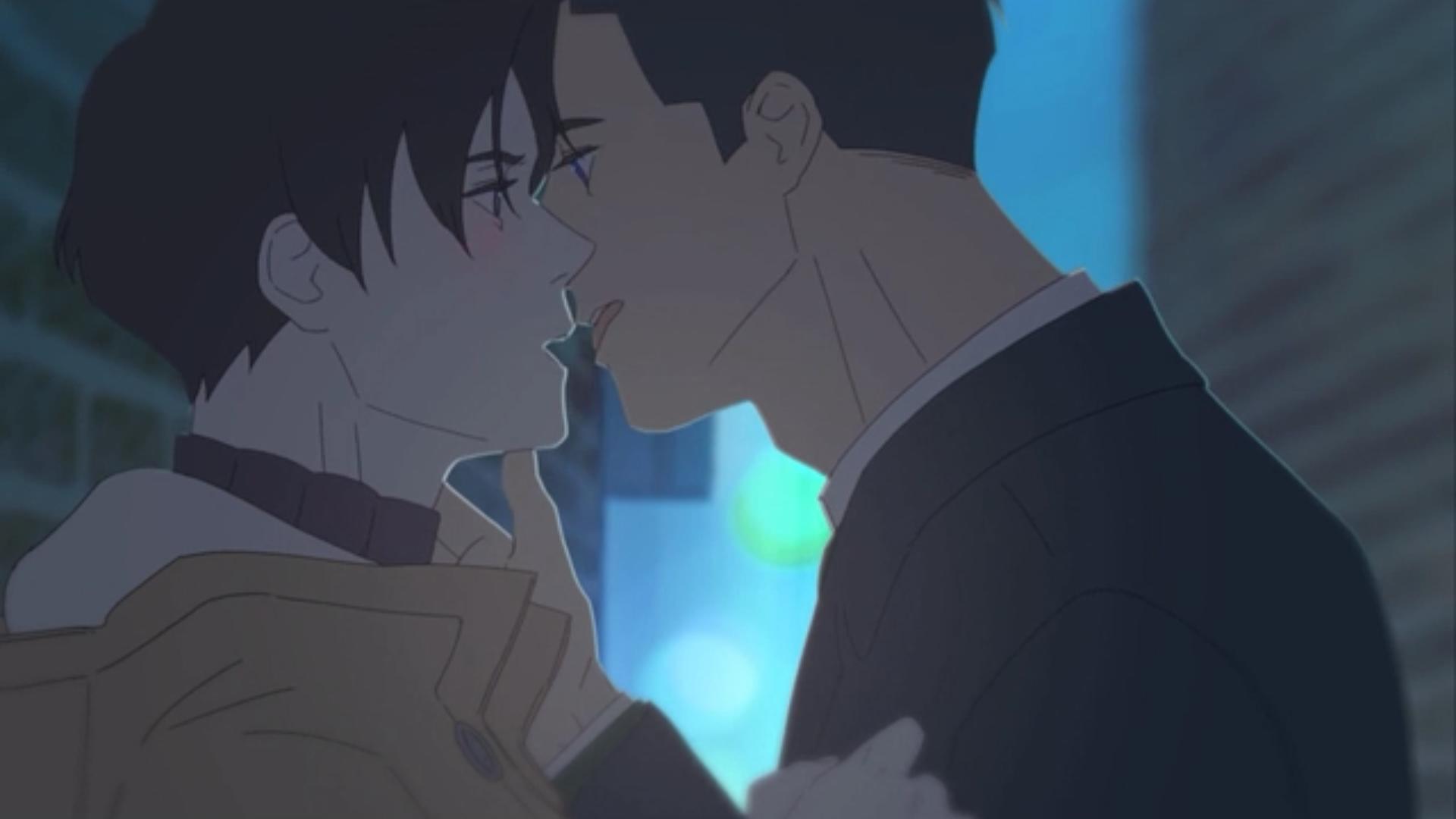 韩国短篇同志动漫《呼吸过度》图解第一集：同学会上的相遇