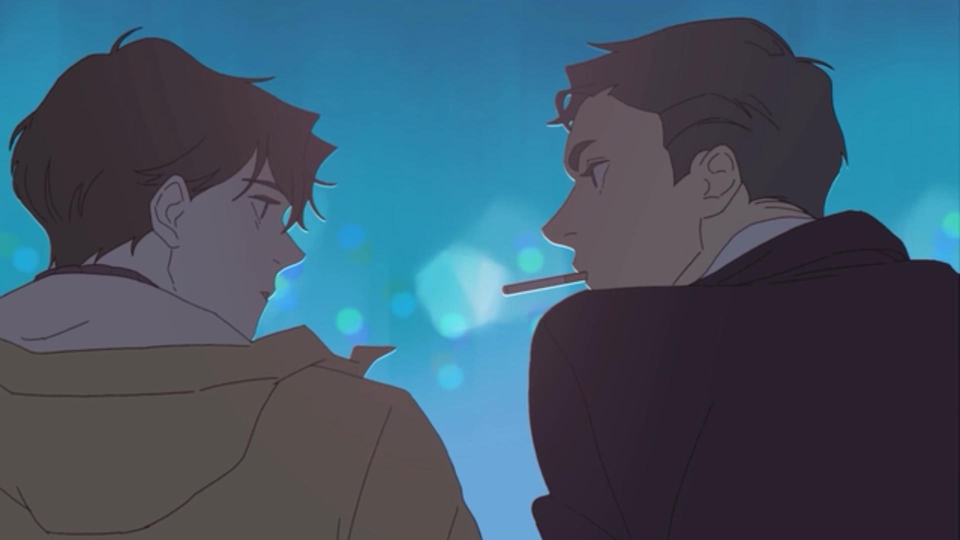 韩国短篇同志动漫《呼吸过度》图解第一集：同学会上的相遇