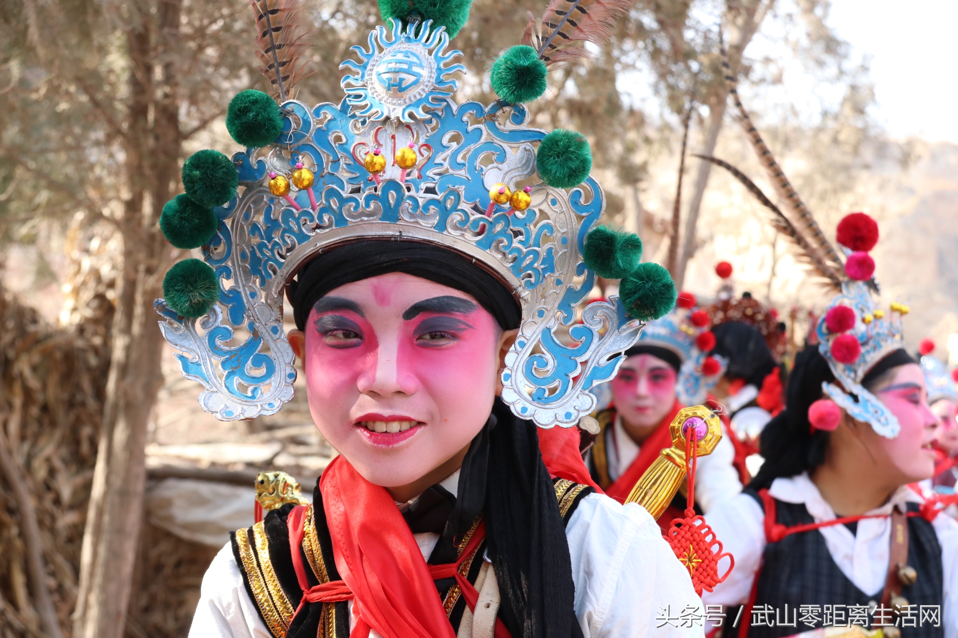 武山秧歌航拍,武山秧歌耍马