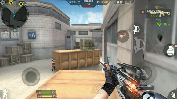 cf手游超实用点位技巧,穿越火线手游沙漠灰b点跳箱技巧