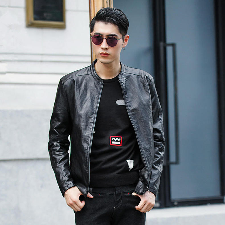 帅帅气气的机车风小皮衣,机车潮流皮衣男款痞帅高级感