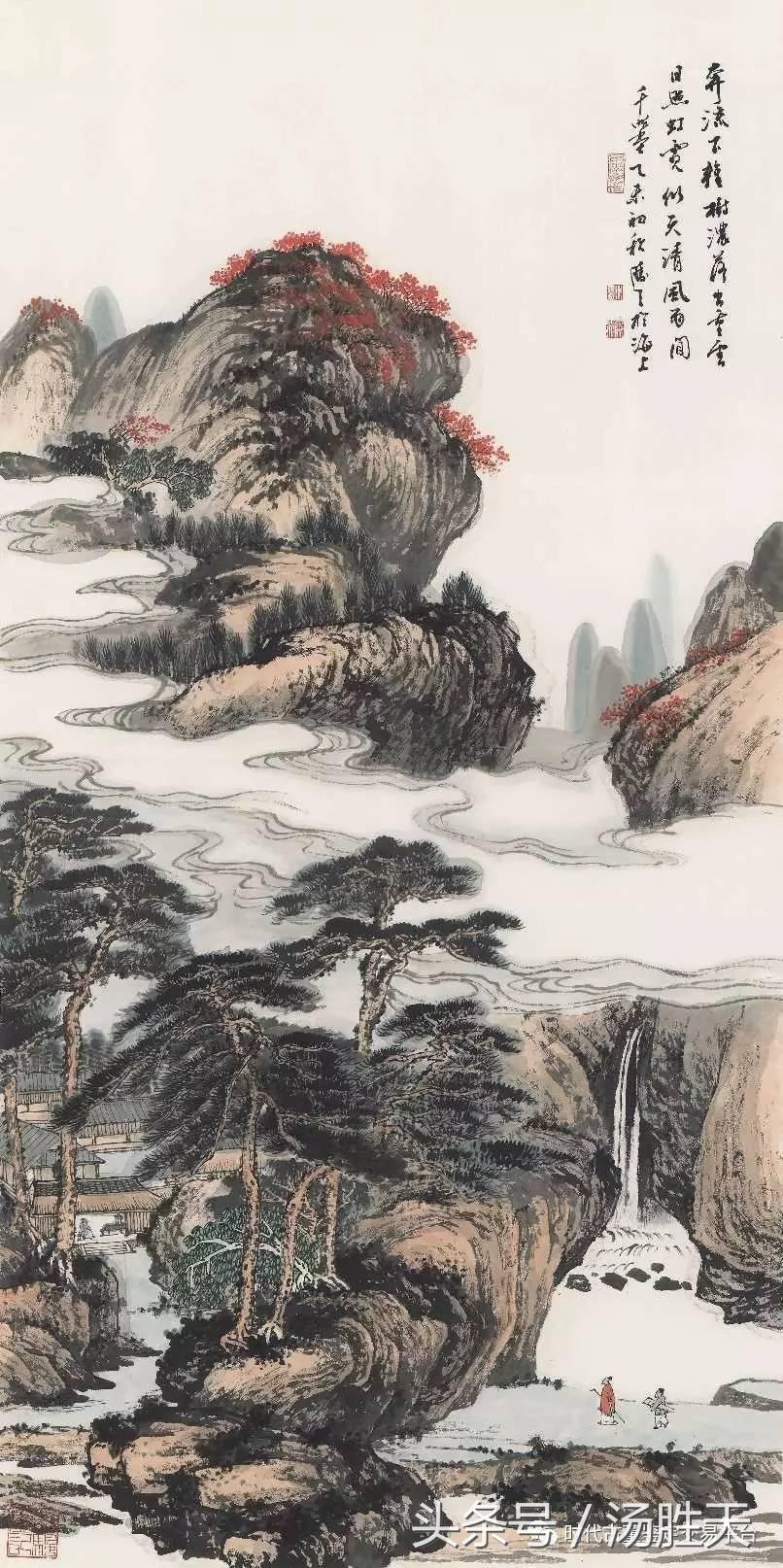 汤胜天人物画欣赏,汤胜天书画