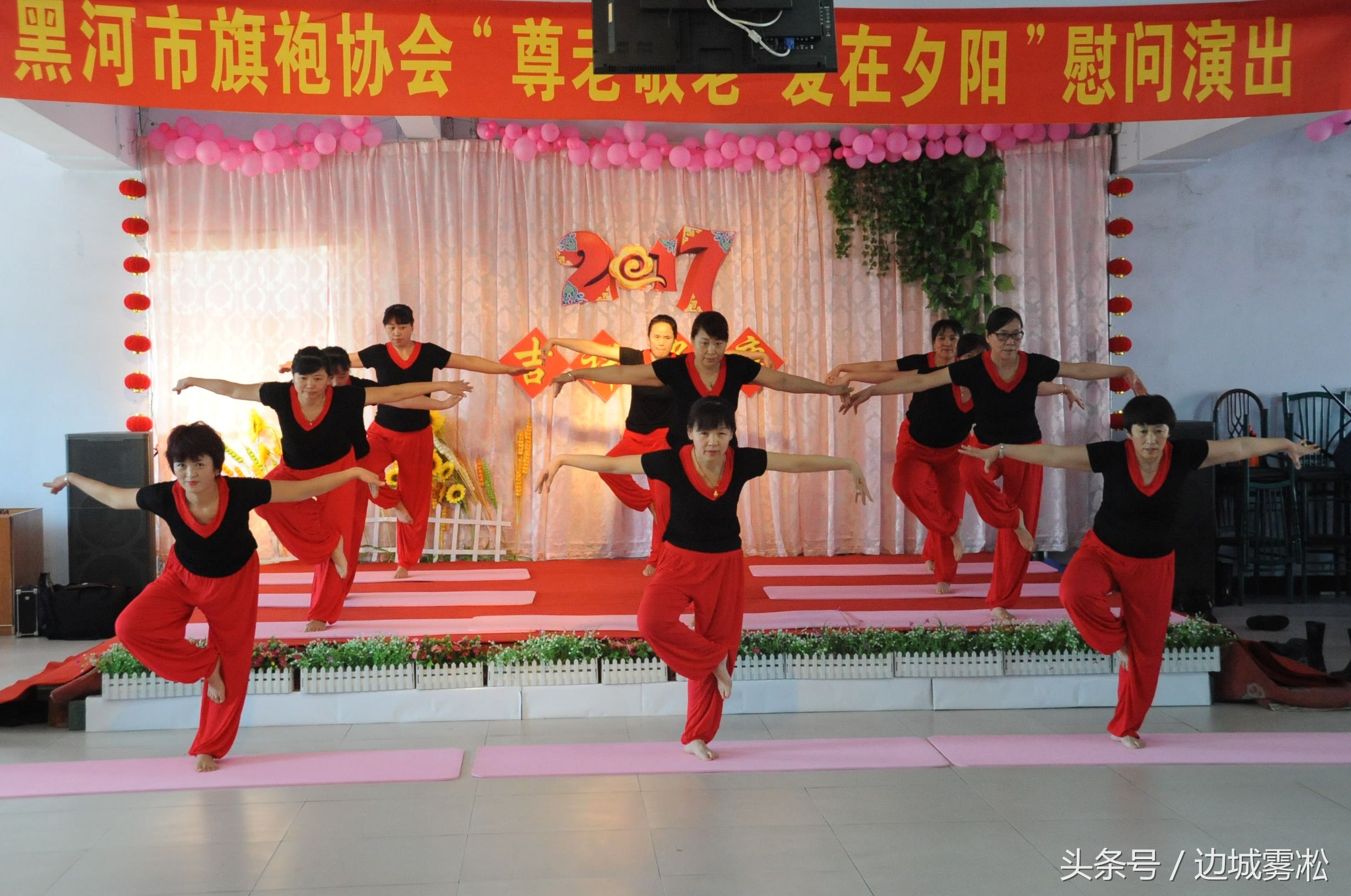黑河市旗袍协会春节晚会,北安市旗袍协会三周年开场秀