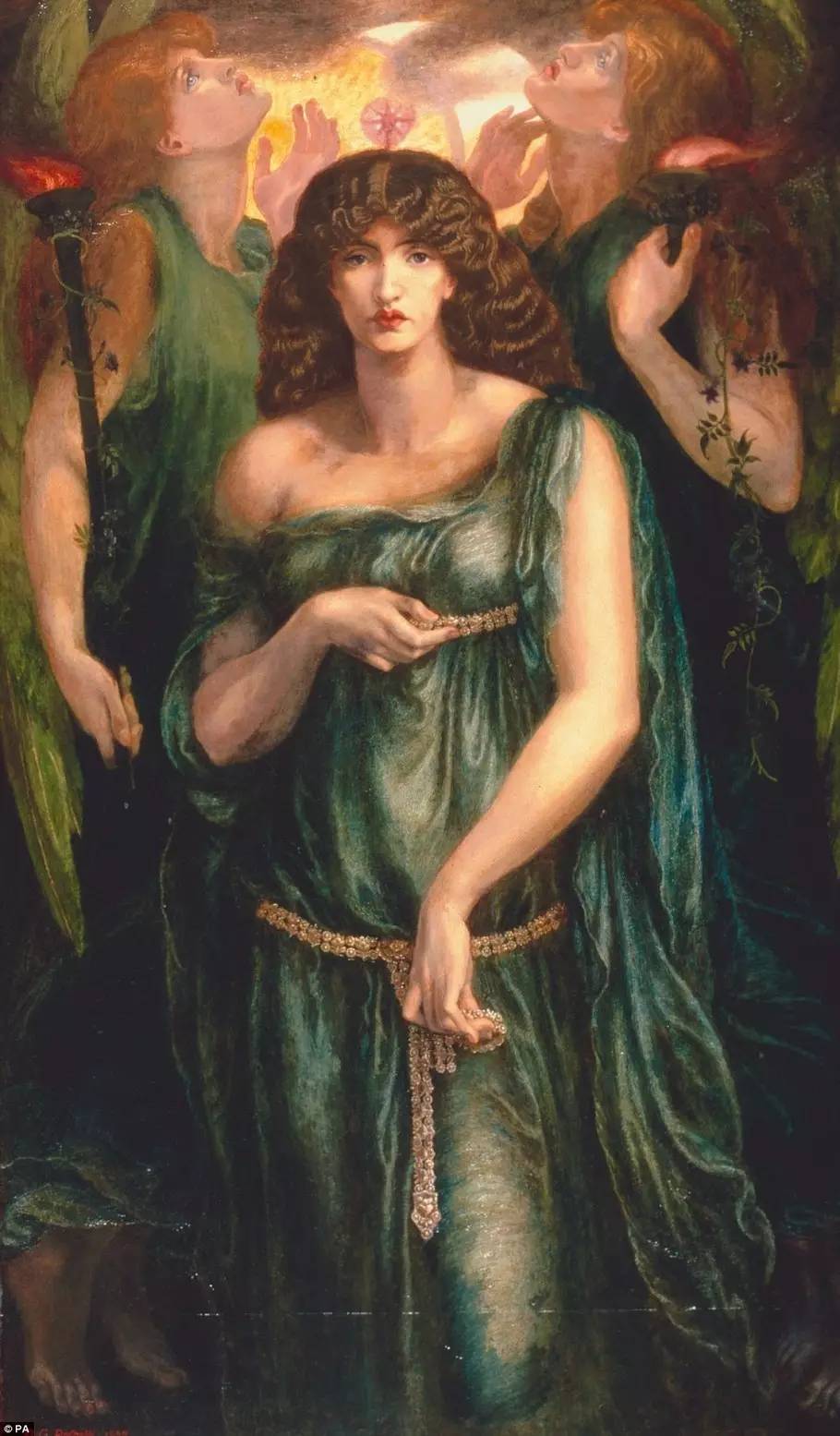 他画的女子像迷失森林里的仙女