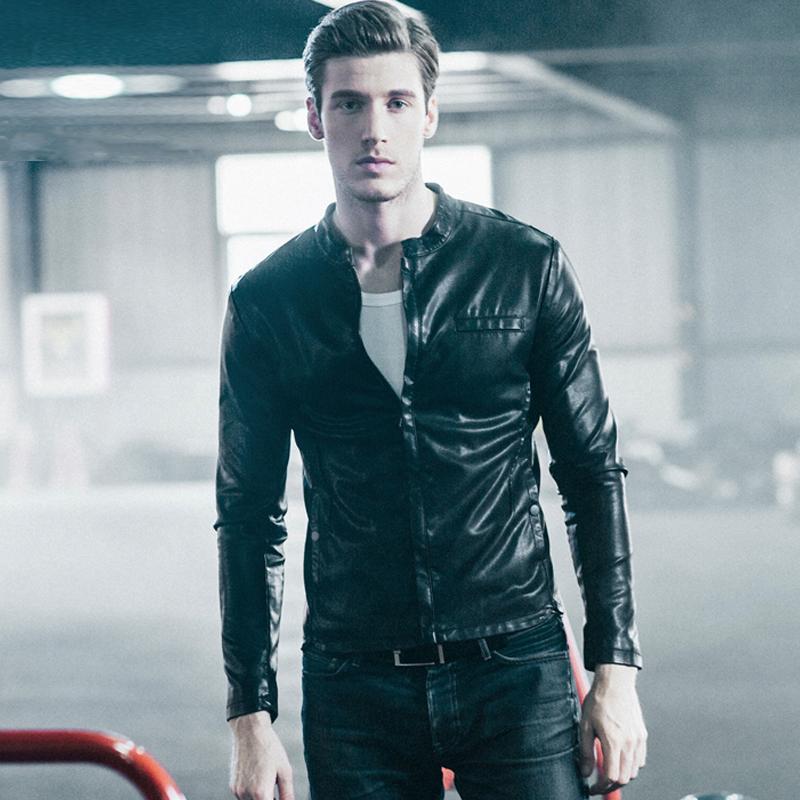 小版型男式加绒皮衣,型男时髦皮衣成熟帅气提升魅力