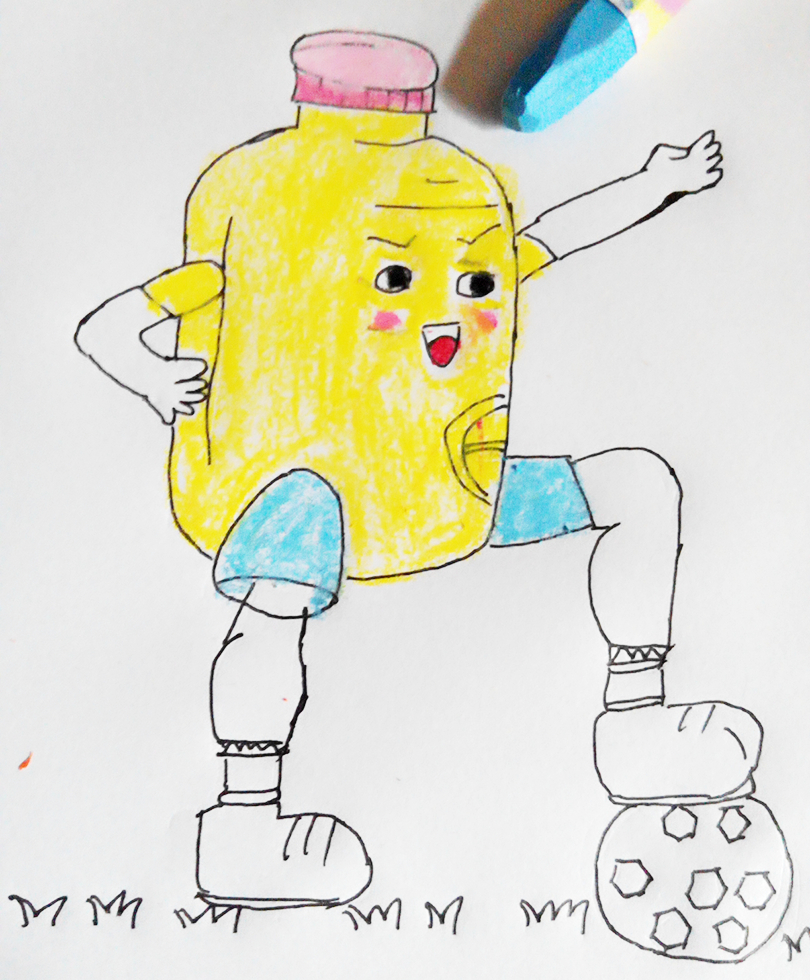 幼儿踢足球美术创意画作品,幼儿园小朋友踢足球简笔画