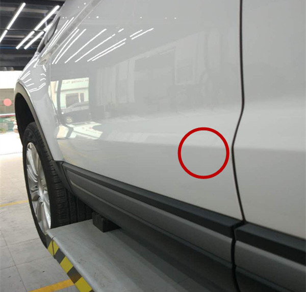 路虎极光修凹陷掉漆,新款路虎极光车门凹陷修复