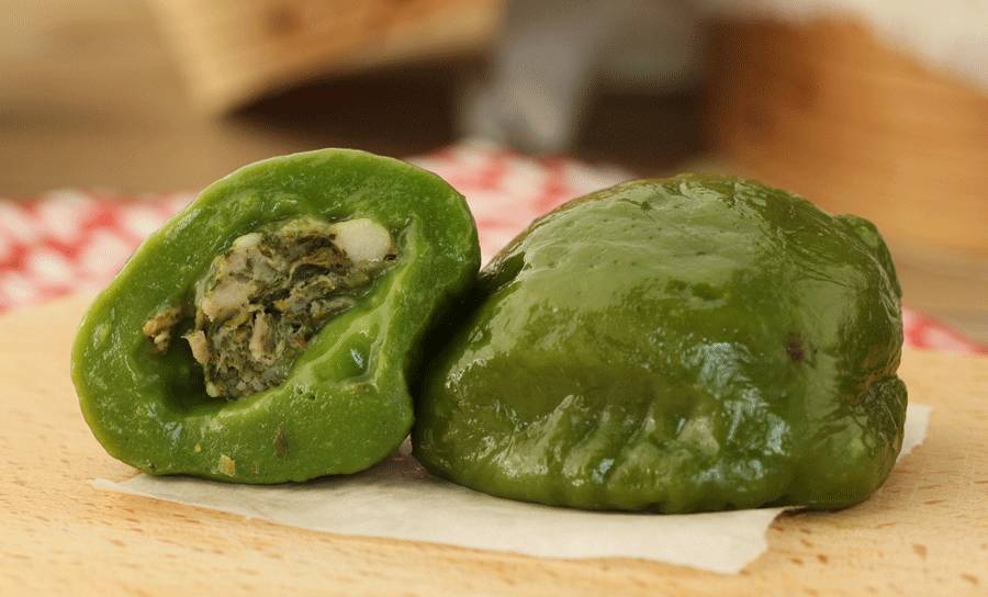 网红青团咸蛋黄肉松青团,蛋黄肉松青团推荐