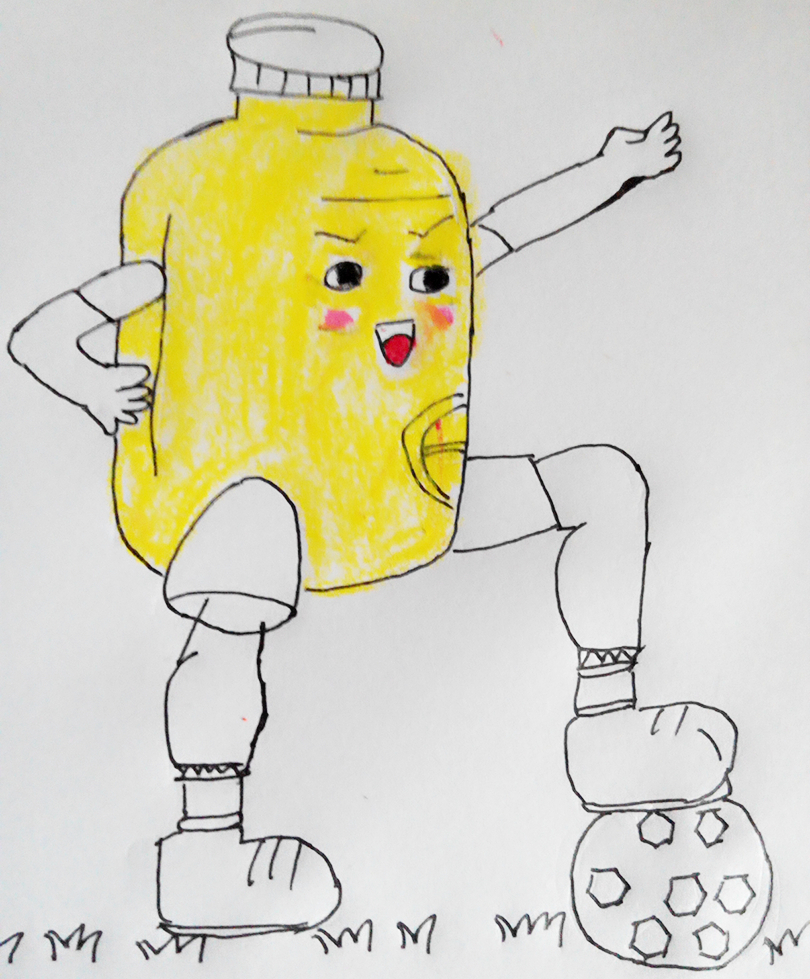 幼儿踢足球美术创意画作品,幼儿园小朋友踢足球简笔画