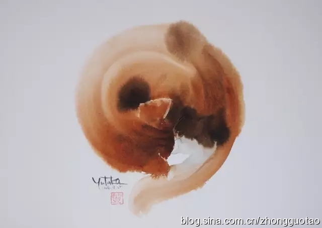 日本水墨画猫,国画猫水墨画