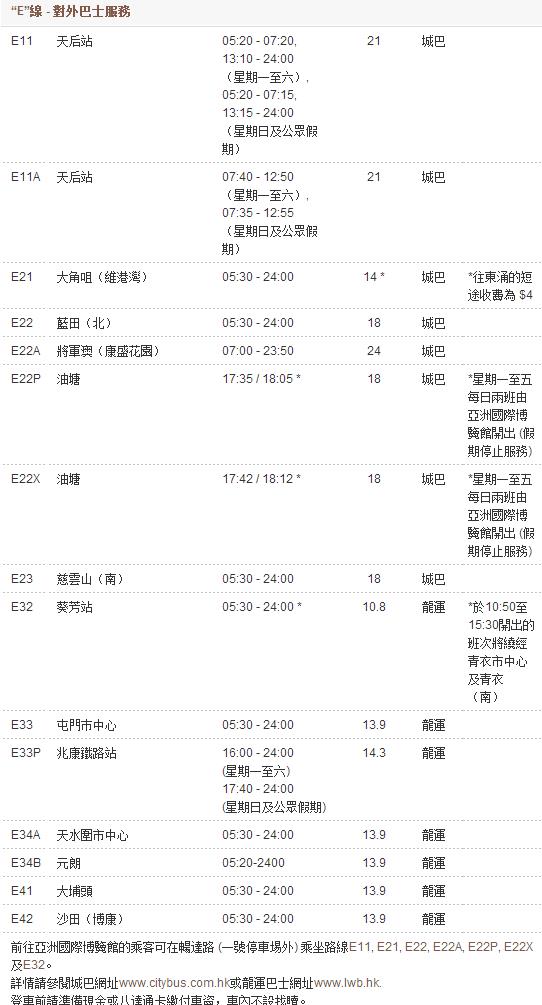香港机场a12巴士时间表,香港机场夜间巴士路线