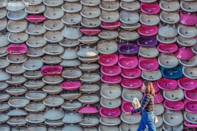 佛山石湾公园马桶瀑布,全球最大的人工马桶瀑布