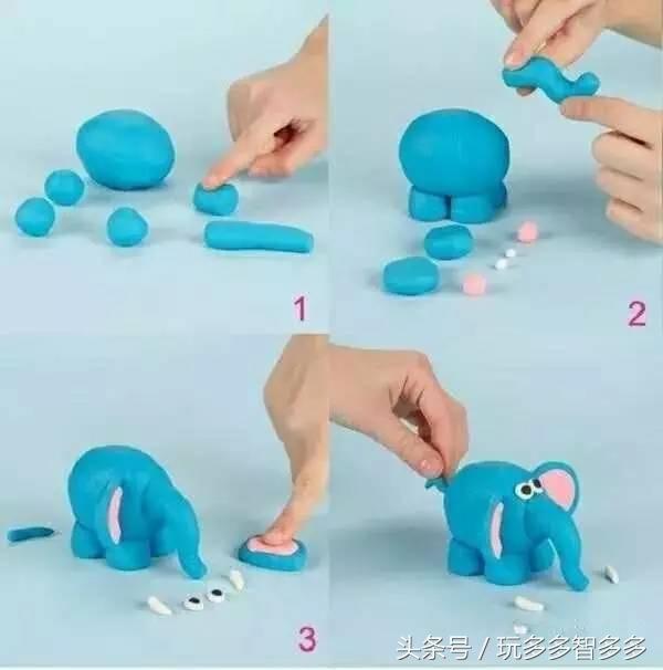 小鱼培乐多彩泥手工,创意培乐多彩泥黏土diy冰淇淋模型