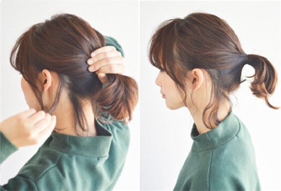 lob发型怎么扎,扁平头如何绑低马尾不老气