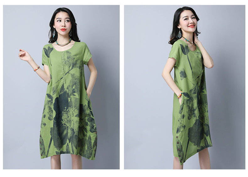 充满韵味，让人向往的民族风棉麻长裙