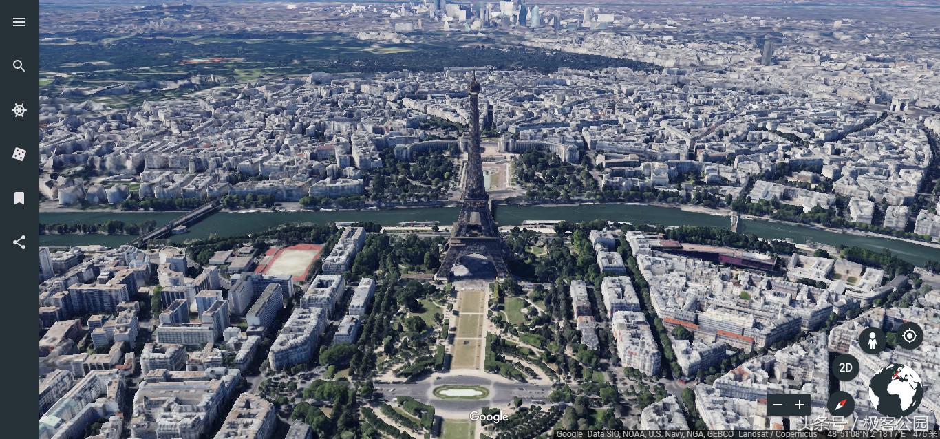 google地球最新打开办法,google地球动态