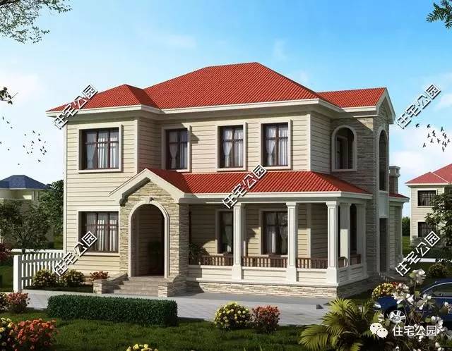 12x11米7字型最实用农村二层别墅,12乘11米二层楼房设计图