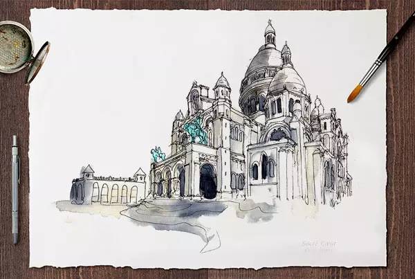 世界十大建筑画在一幅画里,中国顶级建筑水彩画