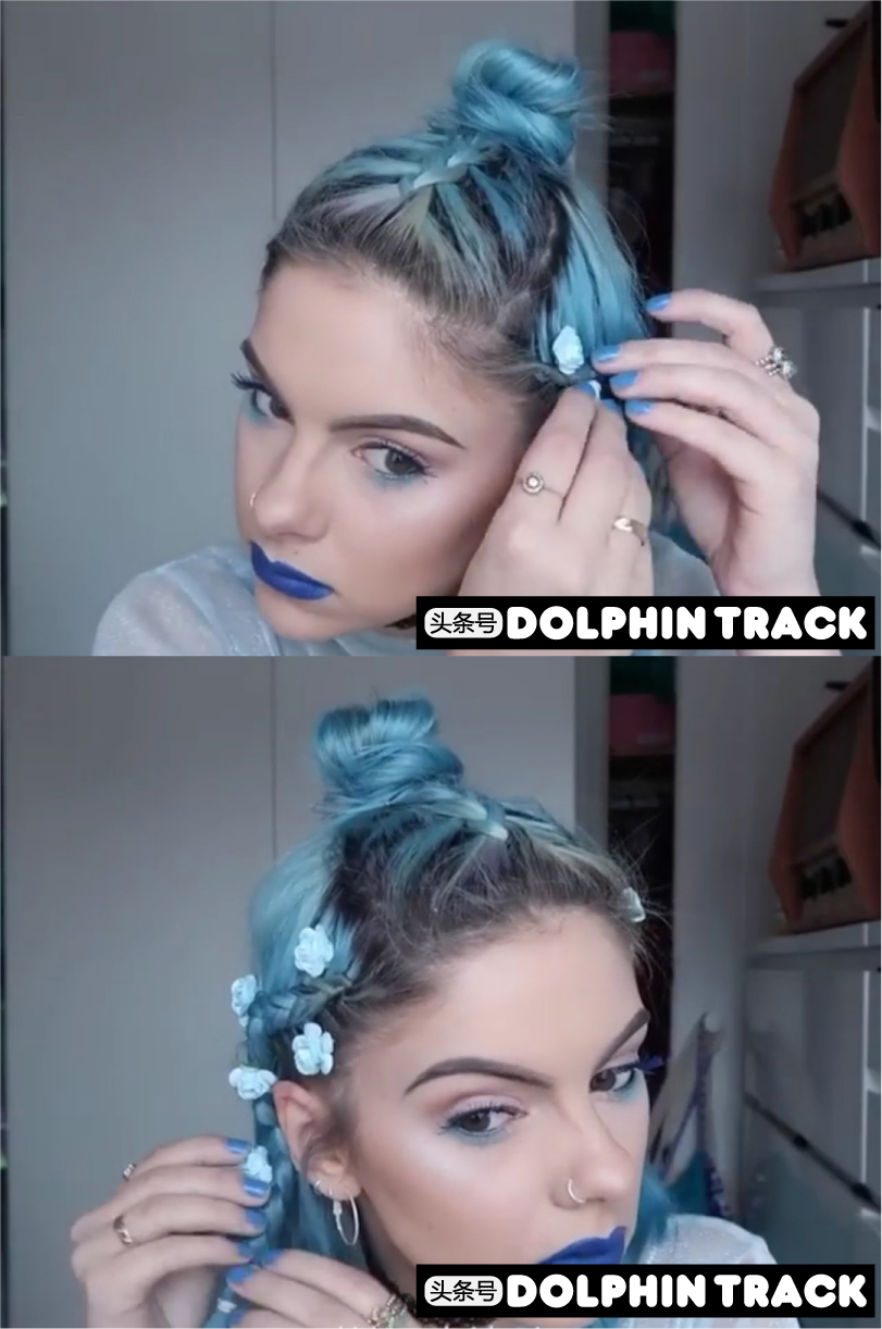 ins短发丝带编发,编发教程ins风短发