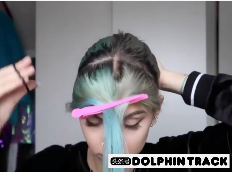 法式珍珠发带短发编发教程,适合中短发的编发ins