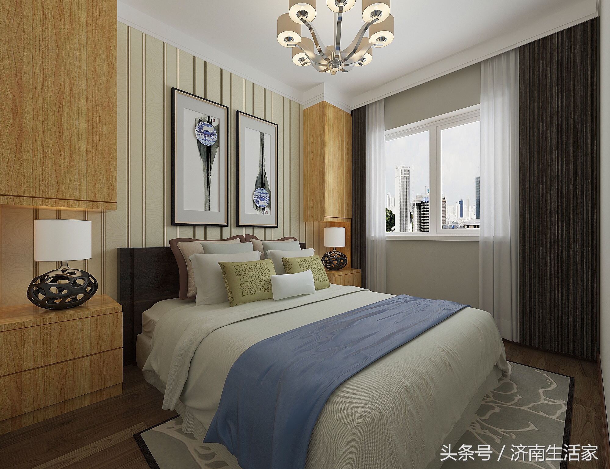 蓝石大溪地装修,济南蓝石大溪地149平的装修