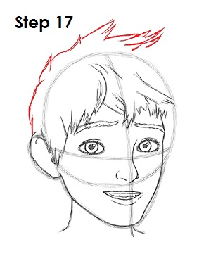 下面的学习如何画个冻的头发都白了的人