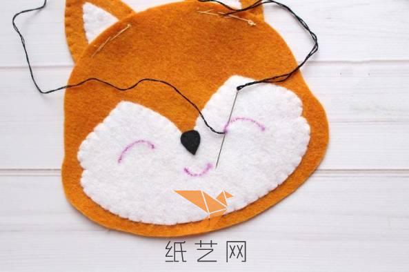 不织布小狐狸玩偶,不织布玩偶狐狸教程
