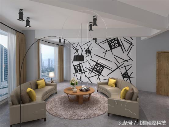 北疆硅藻泥装修效果图,客厅里什么颜色的硅藻泥好看