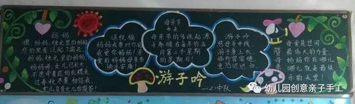 感恩母亲节黑板报简单又漂亮,母亲节母爱的黑板报