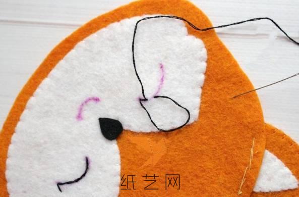 不织布小狐狸玩偶,不织布玩偶狐狸教程